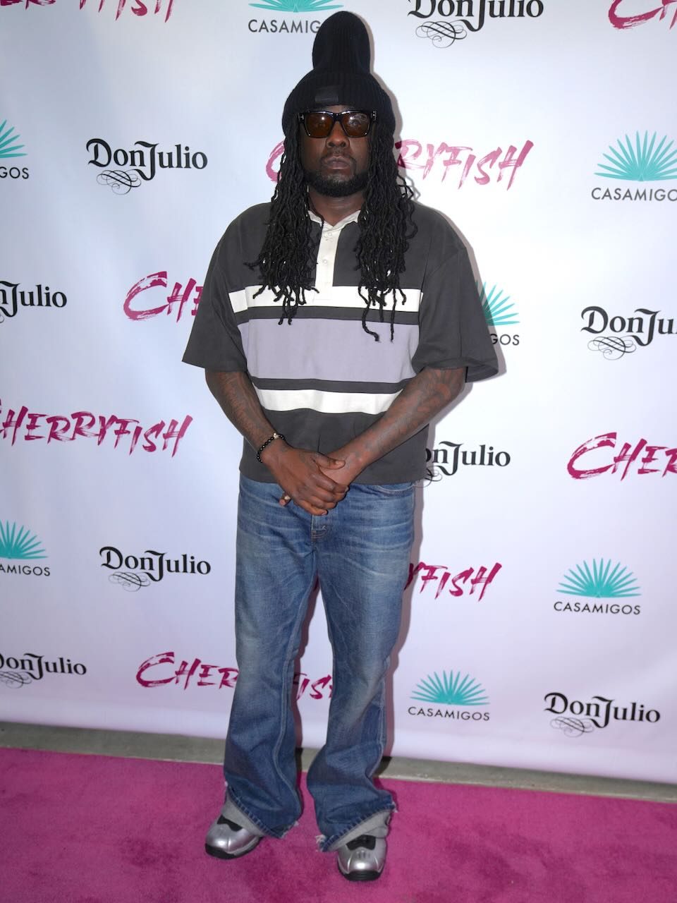 Grammy-nominated rapper Wale on the pink carpet at a Cherryfish private event in Pacific Beach San Diego